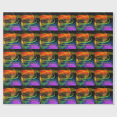 Alien Landscape Rainbow Abstract Cadeaupapier (Vlak)