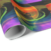 Alien Landscape Rainbow Abstract Cadeaupapier (Rol Hoek)