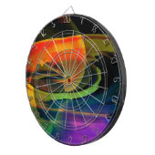 Alien Landscape Rainbow Abstract Dartbord (Voorkant Rechts)