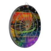 Alien Landscape Rainbow Abstract Dartbord (Voorkant Links)