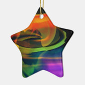 Alien Landscape Rainbow Abstract Keramisch Ornament (Links)