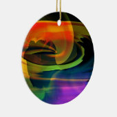 Alien Landscape Rainbow Abstract Keramisch Ornament (Rechts)