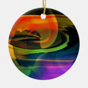Alien Landscape Rainbow Abstract Keramisch Ornament