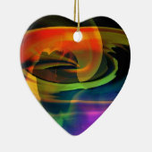 Alien Landscape Rainbow Abstract Keramisch Ornament (Rechts)