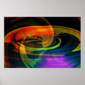 Alien Landscape Rainbow Abstract Poster (Voorkant)