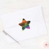 Alien Landscape Rainbow Abstract Ster Sticker (Envelop)