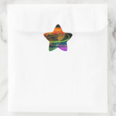 Alien Landscape Rainbow Abstract Ster Sticker (Tas)