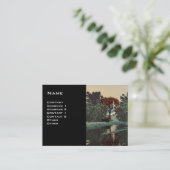 ALIEN LANDSCAPE,TREES LAGOON HYPERION Sci Fi Black Visitekaartje (Staand voorkant)