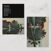 ALIEN LANDSCAPE,TREES LAGOON HYPERION Sci Fi Black Visitekaartje (Voorkant / Achterkant)