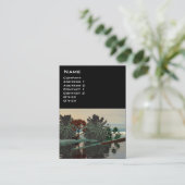 ALIEN LANDSCAPE,TREES LAGOON HYPERION Sci Fi Black Visitekaartje (Staand voorkant)