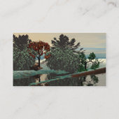 ALIEN LANDSCAPE,TREES LAGOON HYPERION Sci Fi Brown Visitekaartje (Achterkant)