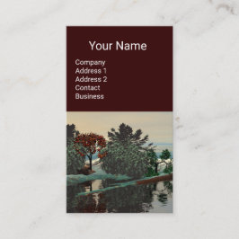 ALIEN LANDSCAPE,TREES LAGOON HYPERION Sci Fi Brown Visitekaartje