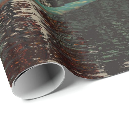 ALIEN LANDSCAPE,TREES,LAGOON HYPERION Sci Fi Cadeaupapier (Rol Hoek)