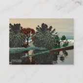 ALIEN LANDSCAPE,TREES LAGOON HYPERION Sci Fi Cream Visitekaartje (Achterkant)