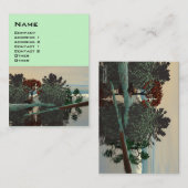 ALIEN LANDSCAPE,TREES LAGOON HYPERION Sci Fi Green Visitekaartje (Voorkant / Achterkant)