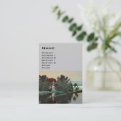 ALIEN LANDSCAPE,TREES LAGOON HYPERION Sci Fi grijs Visitekaartje (Staand voorkant)