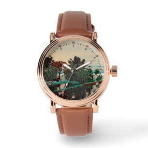 ALIEN LANDSCAPE,TREES,LAGOON HYPERION Sci Fi Horloge