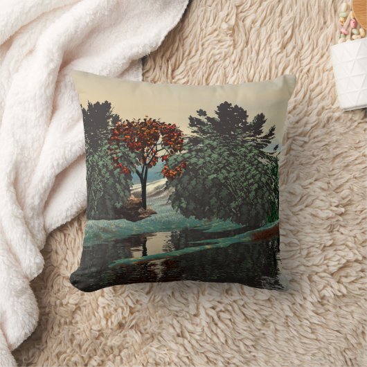 ALIEN LANDSCAPE,TREES,LAGOON HYPERION Sci Fi Kussen (Deken)