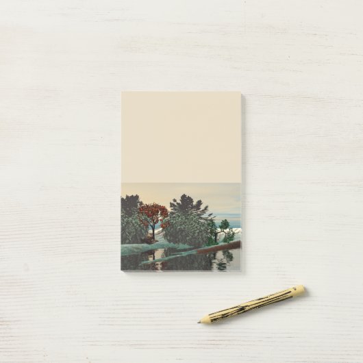 ALIEN LANDSCAPE,TREES,LAGOON HYPERION Sci Fi Post-it® Notes (Op bureau)