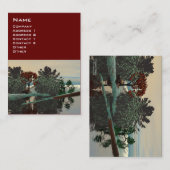 ALIEN LANDSCAPE,TREES LAGOON HYPERION Sci Fi Red Visitekaartje (Voorkant / Achterkant)