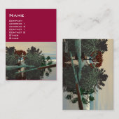 ALIEN LANDSCAPE,TREES LAGOON HYPERION Sci Fi Red Visitekaartje (Voorkant / Achterkant)