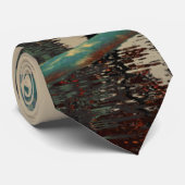 ALIEN LANDSCAPE,TREES,LAGOON IN HYPERION Sci_Fi Stropdas (Opgerold)