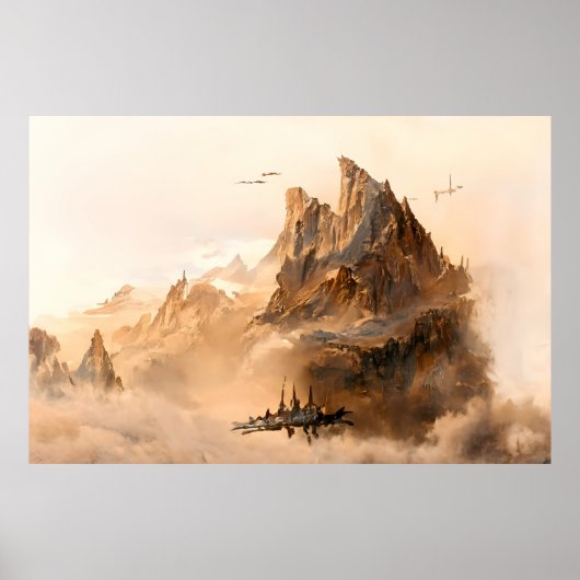 Alien Landschap in de buitenruimte | ABSTRACT Poster (Voorkant)