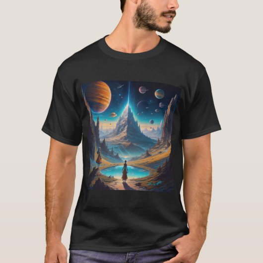 Alien landschap t-shirt (Voorkant)