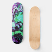 Alien Laser Eyes Kunst van Travis L Lagasse Flowst Skateboard (Voorkant)