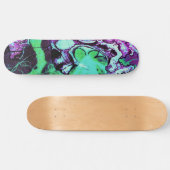 Alien Laser Eyes Kunst van Travis L Lagasse Flowst Skateboard (Horizontaal)