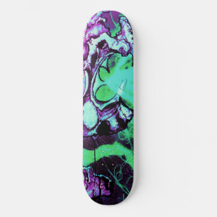 Alien Laser Eyes Kunst van Travis L Lagasse Flowst Skateboard