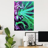 Alien Laserogen met reptieltong Poster (Thuiskantoor)
