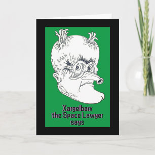 Alien Lawyer Pun DIVORCE Kaart