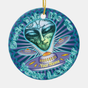 Alien Leader-ruimteschip Keramisch Ornament