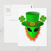 Alien Leprechaun Briefkaart (Voorkant / Achterkant)