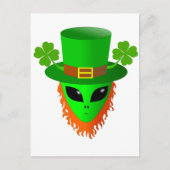 Alien Leprechaun Briefkaart (Voorkant)
