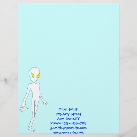 Alien Letterhead-Sjabloon Briefhoofd Ontwerp (Voorkant)