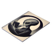 Alien lezen boek  kunst notitieboek (Linkerzijde)