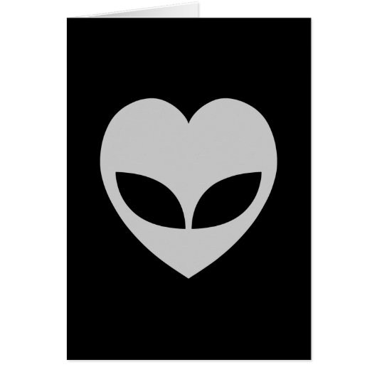 Alien Liefde Hart Kaart (Voorkant)