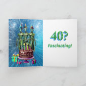 Alien Life op 40, 5 "x 7" Gevouwen Verjaardag Kaar Kaart (Binnen)