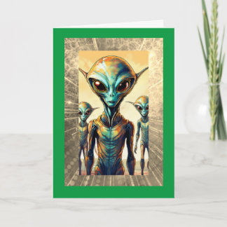 Alien Life op 40, 5 "x 7" Gevouwen Verjaardag Kaar Kaart