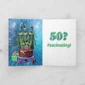 Alien Life op 50, 5 "x 7" Gevouwen Verjaardag Kaar Kaart (Binnen)