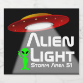 Alien Light Storm Area 51 Bier Etiket (Enkel label)