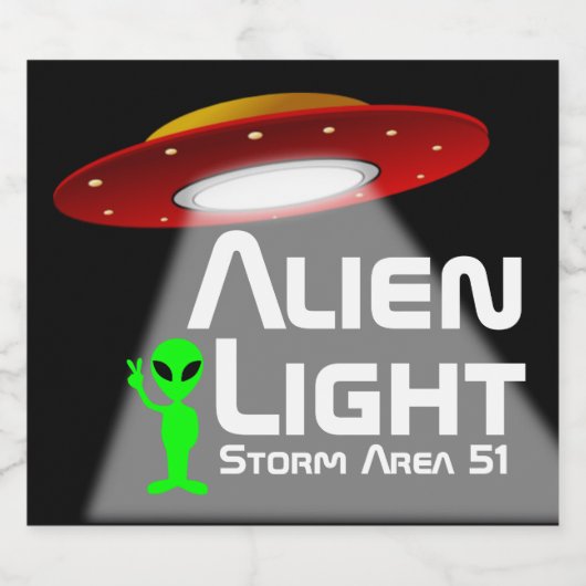 Alien Light Storm Area 51 Bier Etiket (Enkel label)