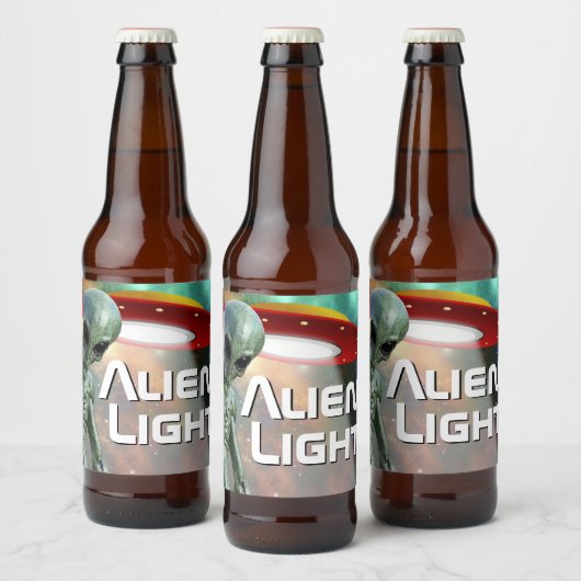 Alien Light Storm Area 51 Bier Etiket (Flessen)