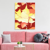 "Alien Lilies" Abstract - Rust en goud Canvas Afdruk (Insitu (Woonkamer))