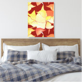 "Alien Lilies" Abstract - Rust en goud Canvas Afdruk (Insitu (Slaapkamer))