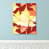 "Alien Lilies" Abstract - Rust en goud Canvas Afdruk (Insitu (Houten vloer))