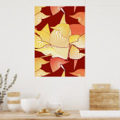 "Alien Lilies" Abstract - Rust en goud Poster (Keuken)