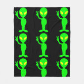 ALIEN LITTLE GREEN MAN BLANKET FLEECE DEKEN (Voorkant)
